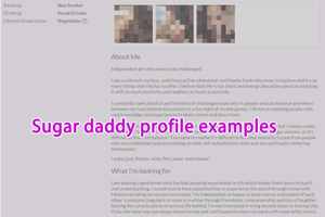 Sugar daddy bio examples