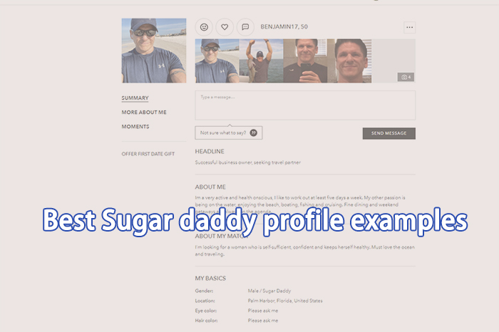 best sugar daddy profile examples
